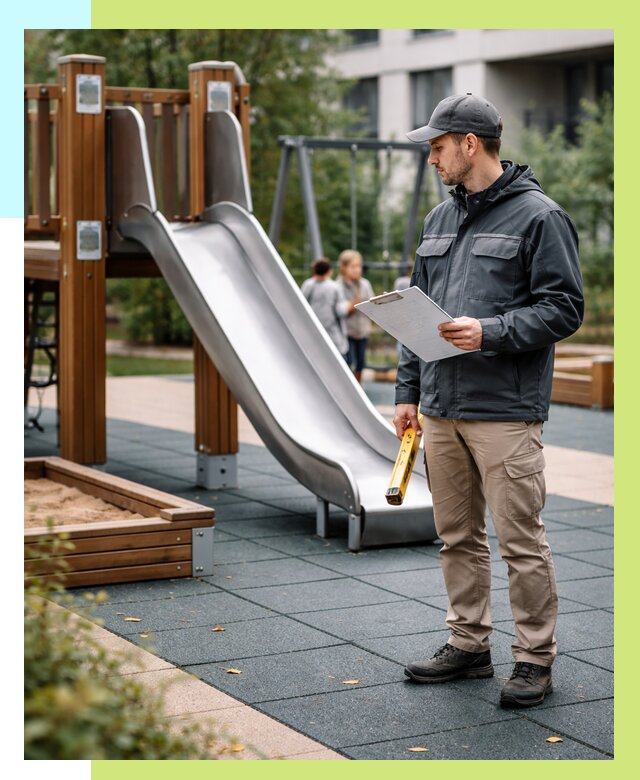 Сертификация детских площадок в Анжере-Судженске от 25643 р. | Алешин-Нжр