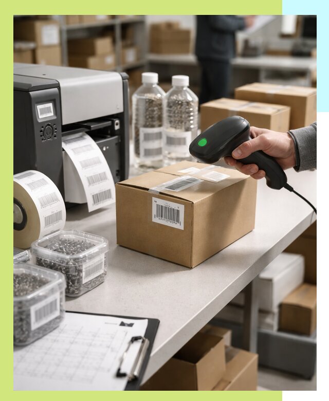 Штрихкодирование продукции и маркировка для продажи в Анжере-Судженске