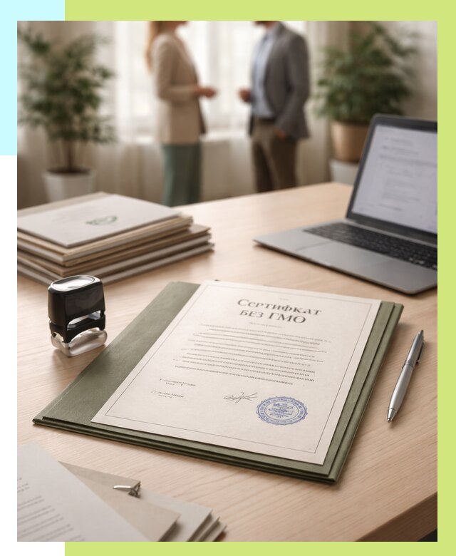 Сертификат без ГМО в Анжере-Судженске от 7693 р. оформить срочно Алешин-Нжр