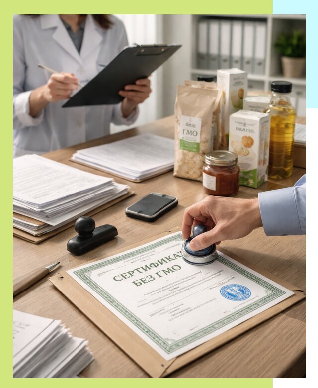 Получение сертификата Без ГМО для продукции в Анжере-Судженске