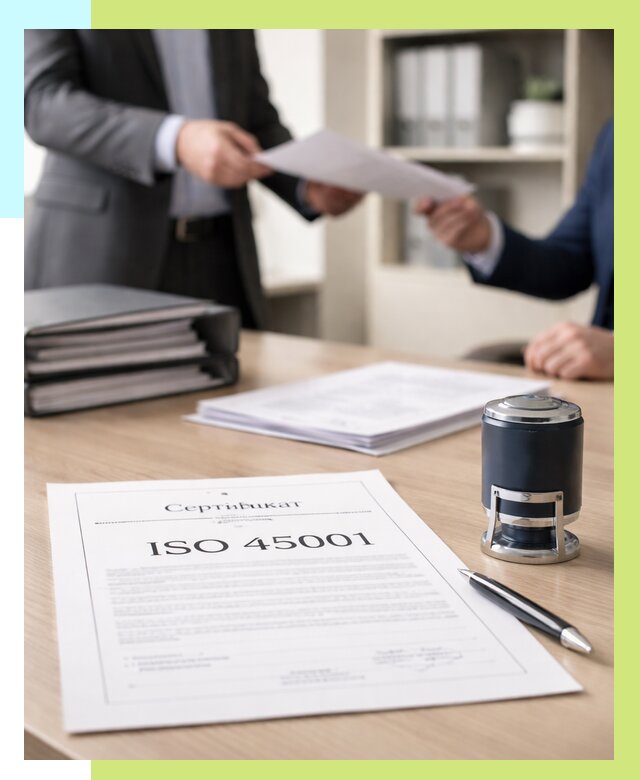 Сертификат ISO 45001 в Анжере-Судженске под ключ от 46157 р. | Алешин-Нжр